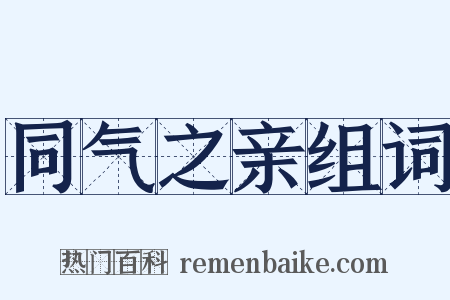 同气之亲组词是什么意思的图片